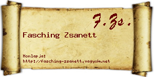 Fasching Zsanett névjegykártya