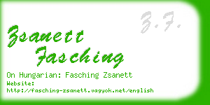 zsanett fasching business card